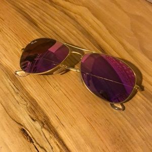 Ray Ban aviators gold frame